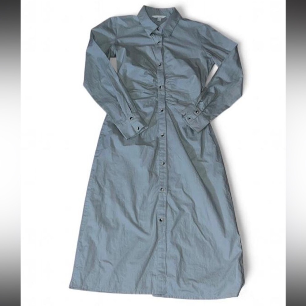 SIM & SAM RUCHED BUTTON UP DRESS - Picture 1 of 5